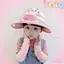Quạt Trẻ Em Mũ Chống Nắng Thiết Kế Hoạt Hình Vành Rộng Chống Tia UV Mũ Làm Mát Du Lịch Đi Biển Ngoài Trời
