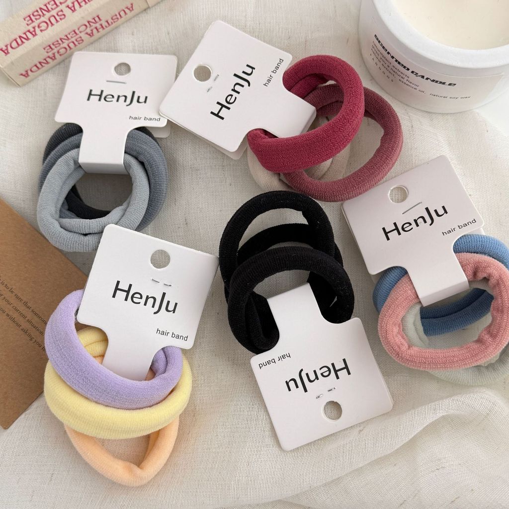 3 cái / bộ Dây buộc tóc có độ đàn hồi cao Dây cao su