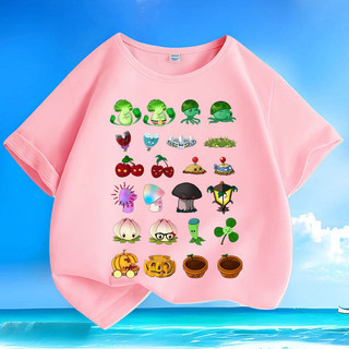 Áo thun cổ tròn in hình bộ sưu tập cây cối Plants vs. Zombies dành cho bé trai, kiểu dáng thoải mái và giản dị.