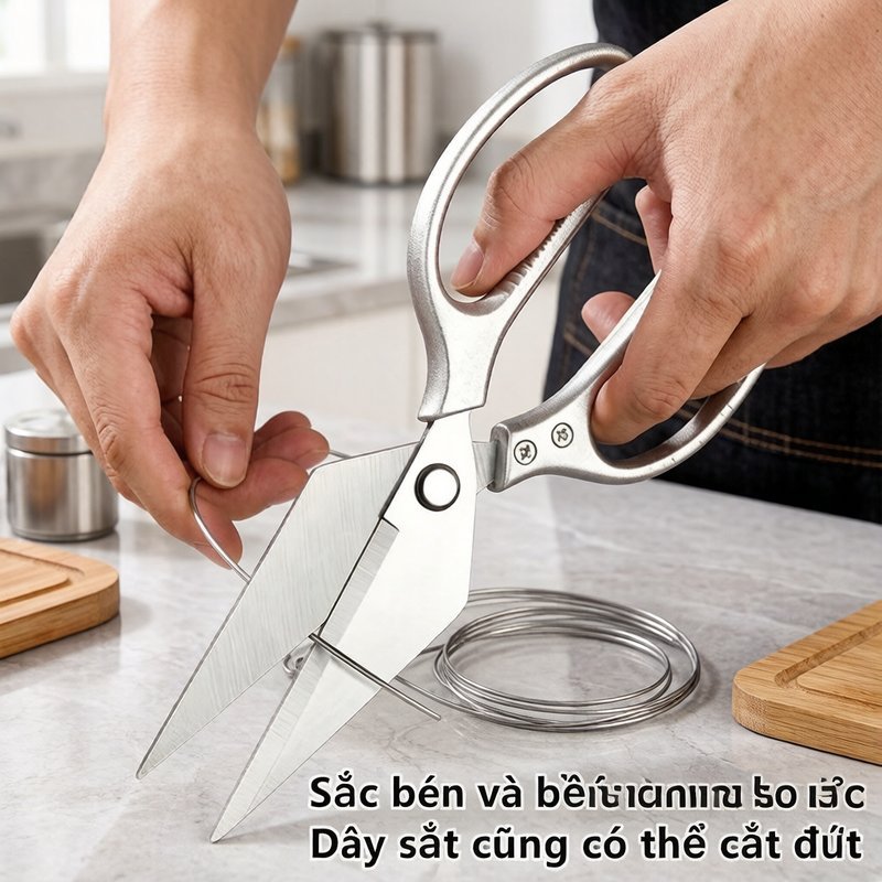 Kéo nhà bếp đa chức năng hợp kim nhôm sắc bền chống trượt dễ dùng cho gia đình cắt thịt hải sản