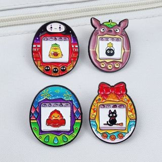 4 Cái / bộ Thú Cưng Dễ Thương Hình Quả Trứng Huy Hiệu Hoạt Hình Pokémon Phụ Kiện Trâm Cài