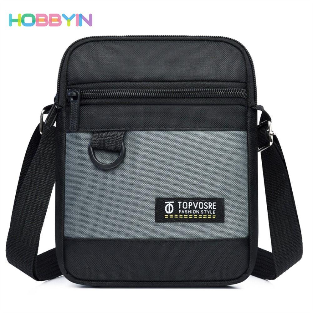 Túi đeo chéo HOBBYIN, Túi đeo vai nam sức chứa lớn không thấm nước, Túi xách thông thường di động thoải mái thời trang ngoài trời