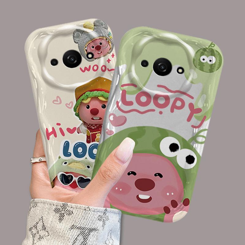 Ốp Silicon Hoạt Hình Cho Redmi A3 / POCO C61 4G 3D Bé Gái Vỏ Điện Thoại Mềm Loopy Chống Sốc Ốp Lưng