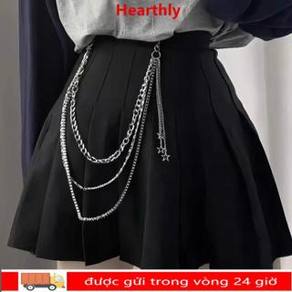 Dây Xích Quần Tua Rua và Dây Thắt Lưng Ngôi Sao Hearthly Hợp Kim Kim Loại, Phong Cách Hip Hop và Gothic, Thời Trang Nam/Nữ
