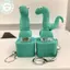 PUSKY Nút Rắn Âm Thanh Móc Khóa Với Đèn Nhiều Màu Sắc Sạc Động Vật Bàn Phím Fidget Clier Giảm Căng Thẳng Treo Trang Trí VN