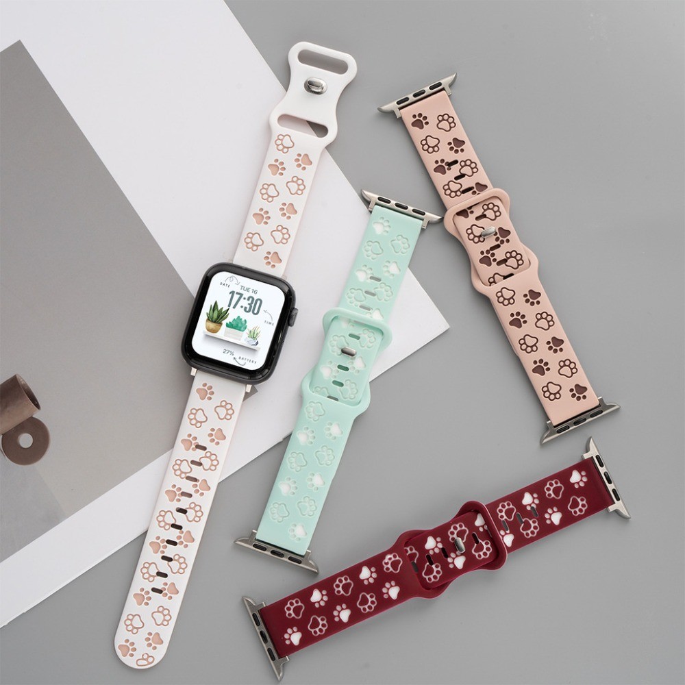 Dây đeo silicon dễ thương tương thích cho Apple Watch Series 11 / 10 46mm 42mm Ultra3 / 2 / 1 49mm 41mm 44 45mm 9 8 7 6 5