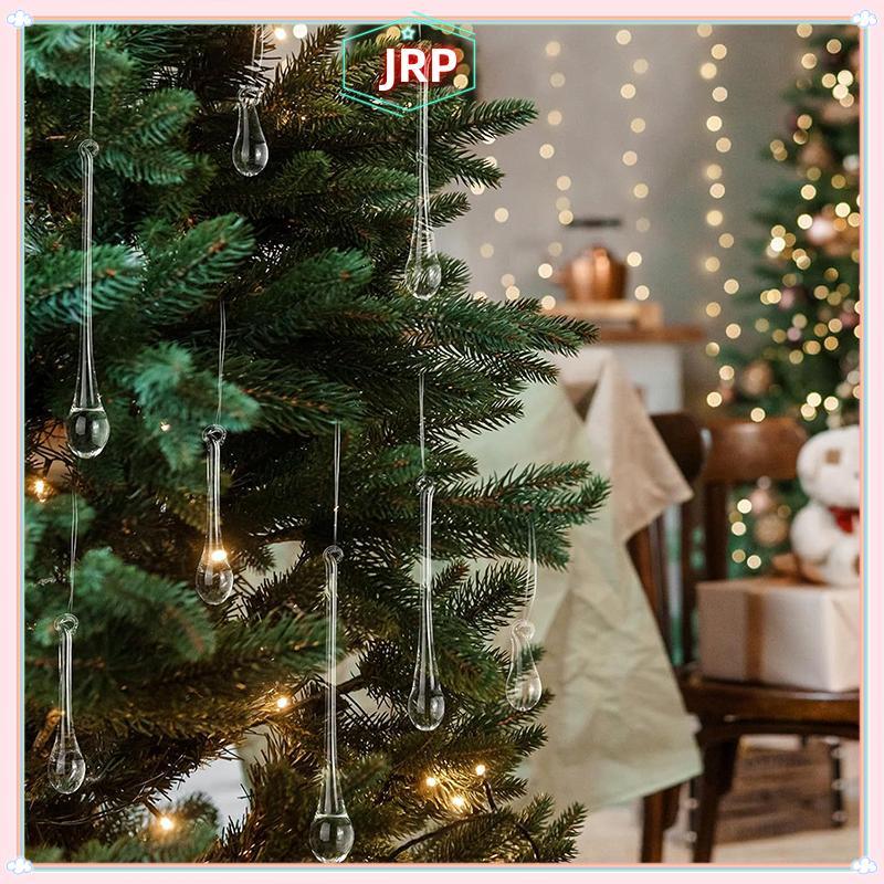 JRP 10 Chiếc Trong Suốt Pha Lê Mưa Treo Mặt Dây Đèn Chùm Hạt Thủy Tinh Rèm Phụ Kiện Treo Trang Trí Phần DIY JRP