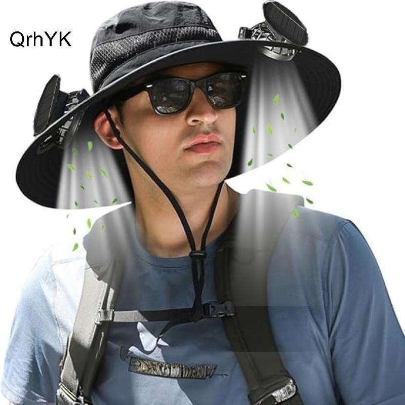 Nhà Máy Thời Trang Mũ Câu Cá Ngoài Trời Có Quạt Sạc USB Năng Lượng Mặt Trời Nam Mũ Làm Mát Che Nắng Mũ Câu Cá Cho Đi Ngoài Trời Đi Bộ Đường Dài Câu Cá QrhYK