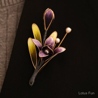 Kẹp Tóc Hoa Nhung Handmade Màu Tím, Phong Cách Cổ Điển Trung Quốc, Thích Hợp Với Hanfu