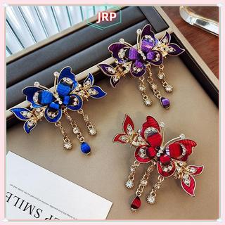 JRP Thời Trang Thanh Lịch Zircon sel Kẹp Tóc Phụ Kiện Dành Cho Nữ Retro Dân Tộc Phong Cách Nhỏ Cua Kẹp Mũ Trang Sức Quà Tặng JRP