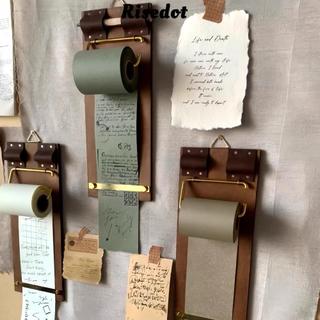 Bộ sổ tay Kraft RISEDOT, DIY Crafts Retro Vintage Clipboard, Handmade có thể đổ lại Giấy Kraft cuộn treo Giấy viết để ghi chú