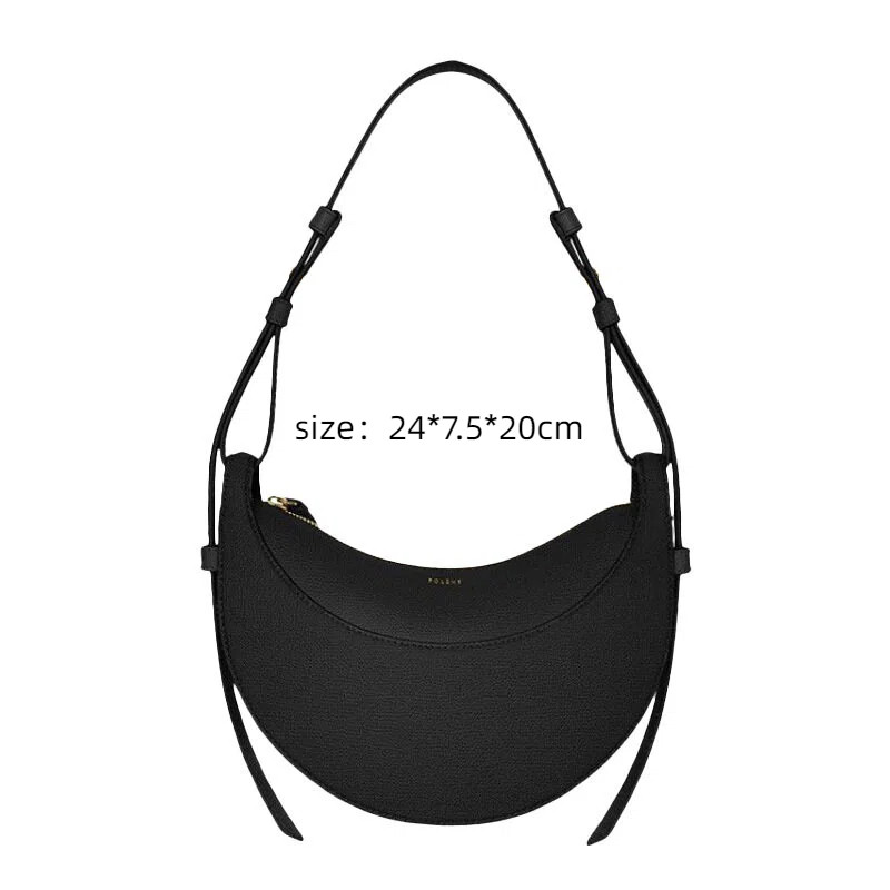 ANCO 2026 Túi da thật mới Túi lưỡi bằng da Saddle Bag Thiết kế vai kiểu Paris Túi nách Messenger cho phụ nữ