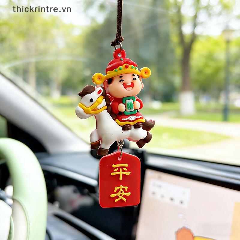 THI Ngựa Năm Linh Vật Mặt Dây Chuyền Ô Tô Thần Tài Hình Móc Khóa Trang Trí Phụ Kiện Quà Tặng VN