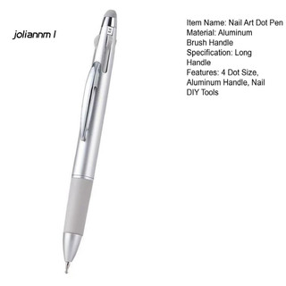Bộ bút chấm móng nghệ thuật 4 trong 1 cho nữ – Dụng cụ làm móng bằng nhôm 4 kích thước, dùng cho DIY Nail Art, Salon, chất lượng cao