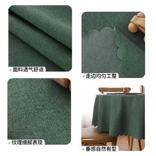 Hàng sẵn có Vận chuyển nhanh Khăn trải bàn tròn lớn 2.4M Chống thấm dầu Màu trơn Khăn trải bàn gia đình TPU Nhiều lớp Khăn trải bàn tròn Nhà hàng Cảm giác cao cấp 01