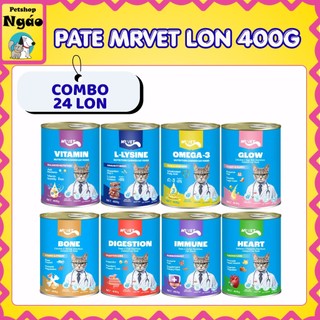 COMBO 24 Lon Pate MRVET 400G Mix Vị Tiêu Hóa, Sáng Mắt, Mượt Lông -  Mr.Vet