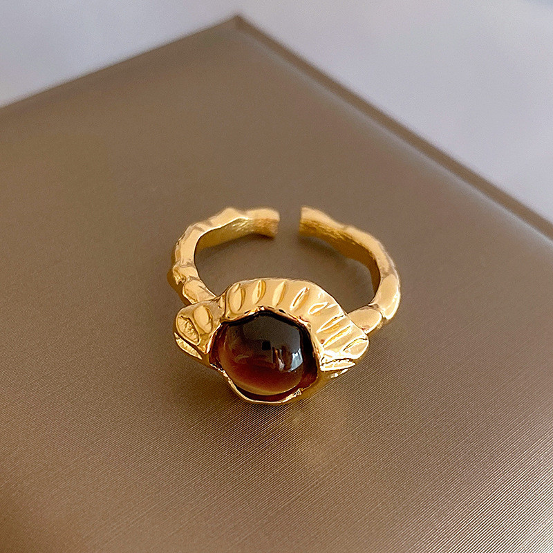 Nhẫn hổ mắt mở điều chỉnh, thiết kế vintage độc đáo, món quà sang trọng cho nữ