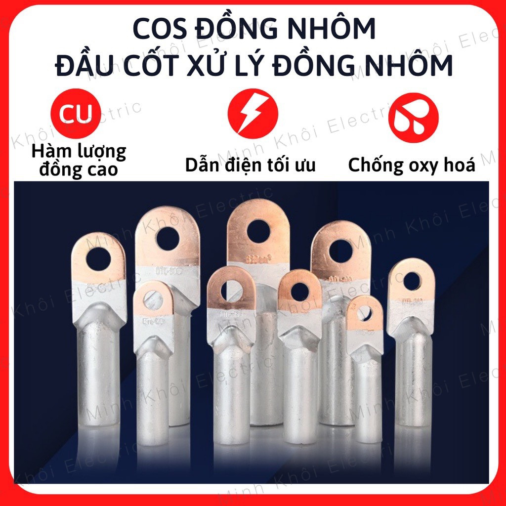 cos đồng nhôm AM loại dày chất lượng cao, đầu cos xử lý đồng nhôm
