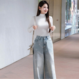Áo thun cổ lọ tay dài Khiết Style tone trắng basic thanh lịch, dễ mặc, dễ mix & match KA501