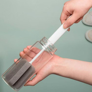 Bàn chải cốc xốp cầm tay dài dễ lau chùi / bàn chải làm sạch nhà bếp / bàn chải cốc xốp để loại bỏ vết bẩn trà, bàn chải bình sữa cho bé cha512
