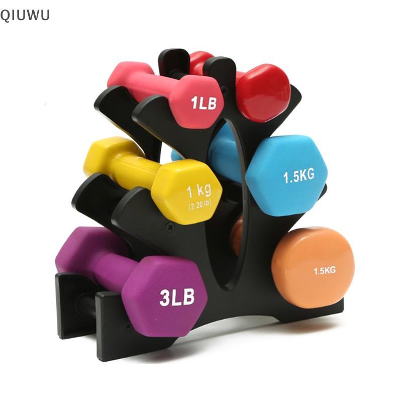 Giá đựng quả tạ 3 tầng QIUWU - Phù hợp phòng tập thể dục và văn phòng