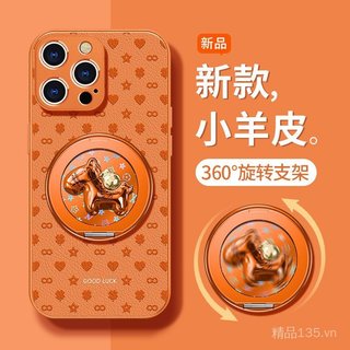 Thích hợp cho Ốp điện thoại 17promax iphone15 Giá đỡ ngựa xoay tình yêu 1614 Skin 13 Female Orange