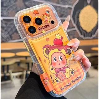 Da Dễ Thương Gấu Cam Phù Hợp Với Ngôi Sao Little Man Ốp lưng iPhone17 Pro Max 16 15 14 13 Pro Max Chống Sốc Bảo Vệ Camera Vỏ Cứng Chống Vỡ Ốp Lưng