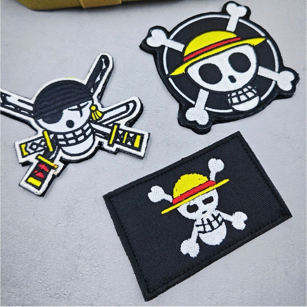 Patch_velcro thêu nhân vật hoạt hình One Piece dán ba lô_quần áo_túi xách