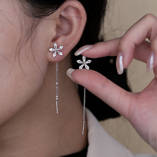 Bông tai dài đa năng từ zirconia và pha lê sang trọng với ánh sáng lung linh