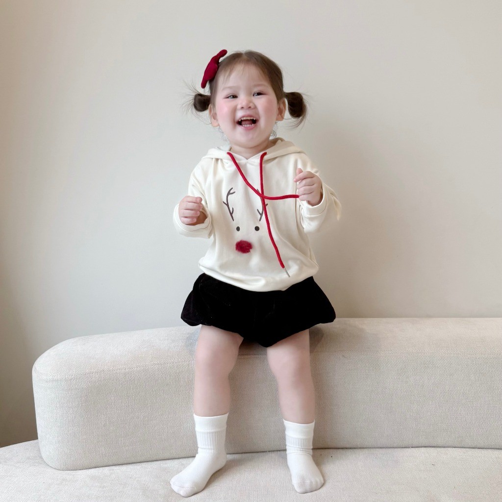 [HỎA TỐC] Áo hoodie tuần lộc giáng sinh Unbee cho bé trai bé gái - Áo noel cho bé