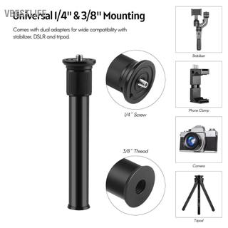 VBESTLIFE Thanh cực mở rộng bằng hợp kim nhôm có thể mở rộng 19-31cm Giao diện phổ biến 1/4 inch 3/8 inch với 2 vít chuyển đổi 1/4 đến 3/8 cho máy ảnh DSLR SLR Ổn định chân máy đầu bóng