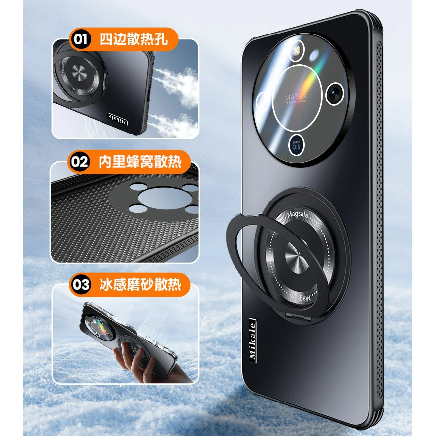 360° Xoay Vô Hình Giá Đỡ Kim Loại Từ Tính Giá Đỡ AG Mờ Điện Thoại Dành Cho Honor X9D X9C X9CSmart 5G Vỏ Cứng