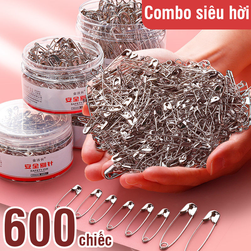 Kim băng cài áo set 30 chiếc, size to vừa nhỏ, hợp kim bền chắc, tiện ghim quần áo và khăn
