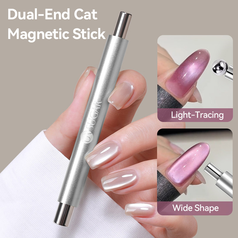 【Local】Hai Đầu Mắt Mèo Nam Châm Dính Với Bóng Thép Đa Năng Nam Châm Dụng Cụ Bút DIY Salon Studio Hoặc Sử Dụng Tại Nhà Dụng Cụ Làm Móng Tay