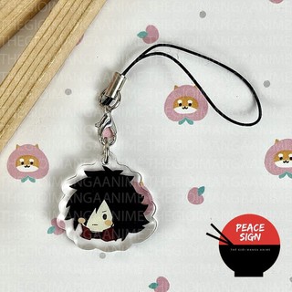 Móc dây treo điện thoại IN HÌNH NARUTO SHIPPUDEN ver FACE CHIBI mica trong acrylic móc khóa trang trí