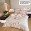 Set Chăn Ga Gối 5 Món Nỉ Nhung SỮA 3D – THỎ & CẦU VỒNG PASTEL Memminbedding luxury mềm mịn, xinh xắn