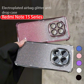 Ốp Chống Sốc Redmi Note 15 2026 Cho Redmi Note 15 14 Pro Plus + 15Pro + Note14 Note15Pro 4G 5G Ốp Lưng Mạ Trong Suốt Lấp Lánh Bling Gradient Silicon Mềm Ốp Lưng Túi Khí