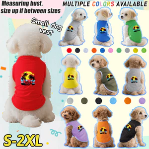 Áo vest thú cưng cỡ S-2XL, in hình đảo nhiệt đới, có nhiều màu sắc và thoáng khí cho mùa hè, thích hợp cho cả sử dụng trong nhà và ngoài trời, phù hợp với tất cả chó mèo nhỏ.