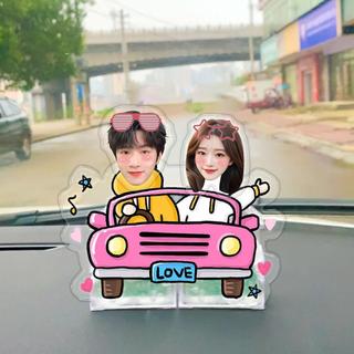 Standee Lắc Đầu Cặp Đôi Ghép 2 Mặt In Theo Yêu Cầu Chibi Hàng Custom Trang Trí Bàn Làm Việc, Học Tập, Quà Tặng Bạn Bè
