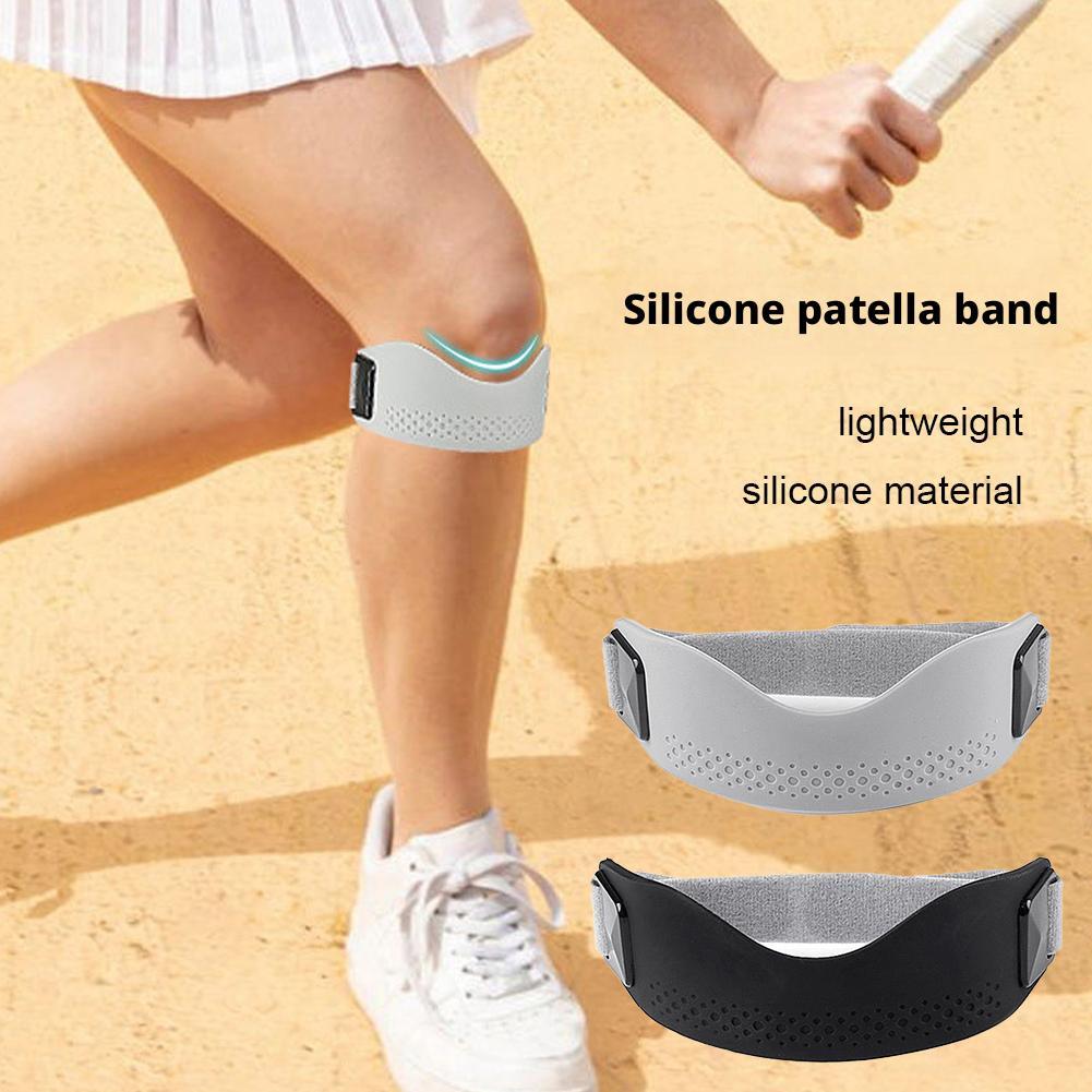 Silicone Patella Tendon Dây Đeo Bảo Vệ Cố Định Hỗ Trợ Đầu Gối, Đàn Hồi Cao