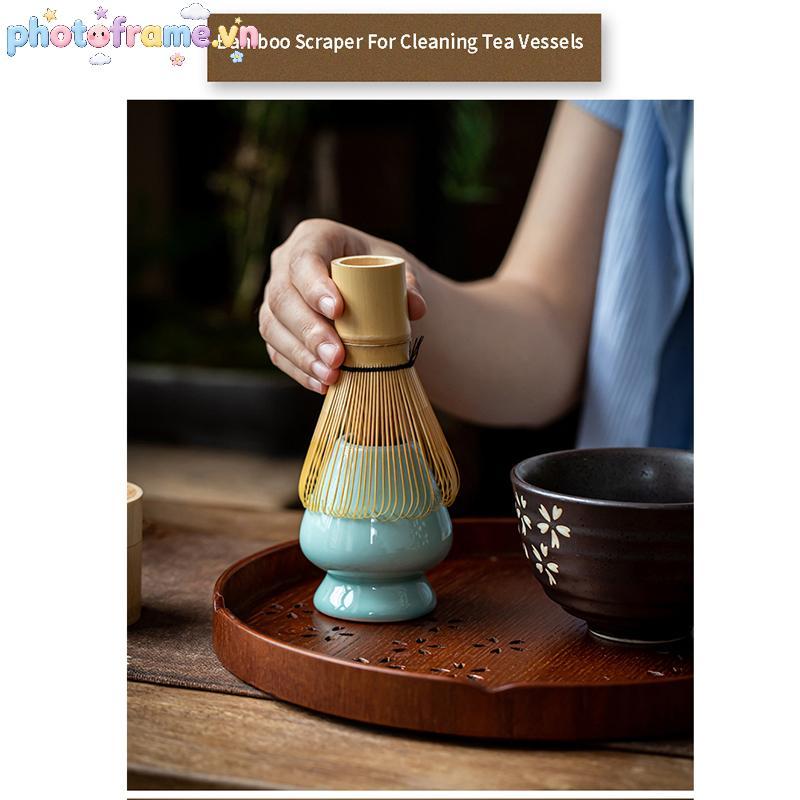 Photoframe Trà Nhật Bản Matcha Whisk (Chasen) Muỗng Trà (Chashaku) Trà Matcha VN
