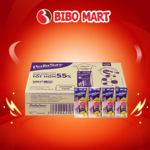 Thùng 48 Hộp Sữa Bột Pha Sẵn Pediasure Vani Ít Ngọt Cho Bé 1-10 Tuổi 110/180ml - Bibo Mart