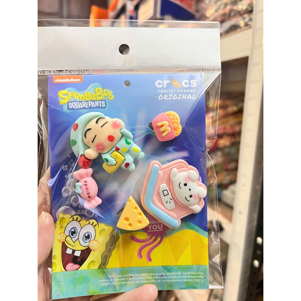 SetCharm Shin Cậu Bé Bút Chì & Đồ Ăn Cute Baby Pastel – Charm Gắn Dép Ngộ Nghĩnh, Phụ Kiện DIY Dép Xinh