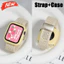 Dây đeo Nylon đàn hồi + Vỏ mềm tương thích cho Apple watch Series11 / 10 46mm 42mm Ultra3 / 2 / 1 49mm 9 8 7 6 5 4 SE 44mm 45mm 40mm 41mm