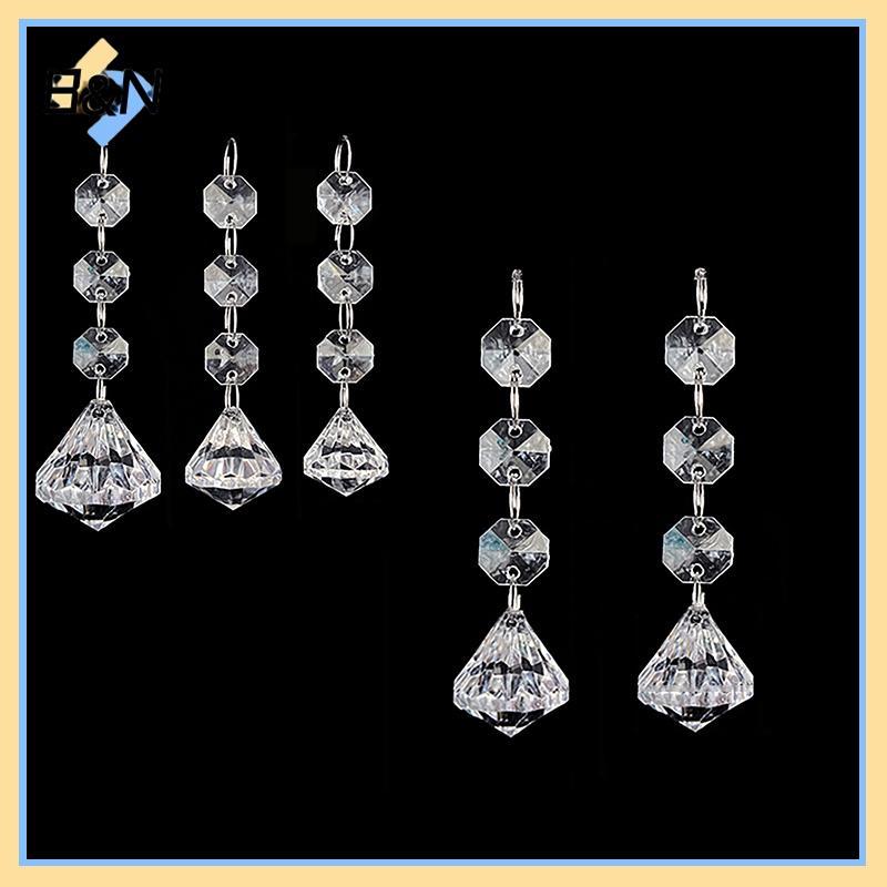 B & N 10 Chiếc Acrylic Pha Lê Hạt Mặt Dây Chuyền Vòng Hoa Đèn Chùm Treo Tiệc Cưới Trang Trí Bàn Trung Tâm Rèm DIY.