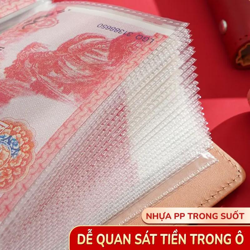 Cuốn sổ tiết kiệm 100 ô, khóa mật khẩu chống nước, da PU chất lượng cao, giúp quản lý tài chính cá nhân một cách dễ dàng
