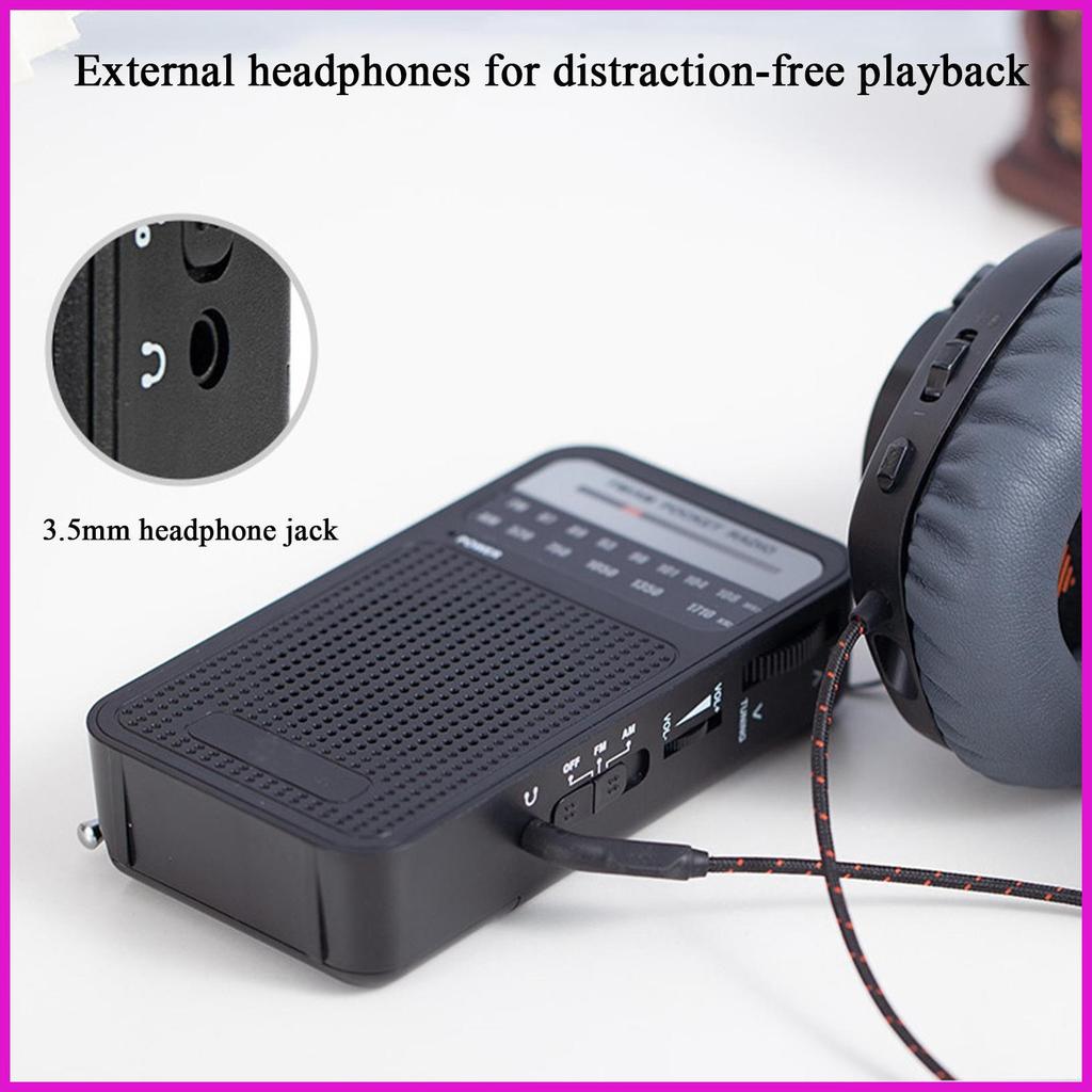 Loa không dây vô tuyến di động nhỏ bỏ túi đài FM có con trỏ chạy bằng pin điện tử cho nữ lyuvn
