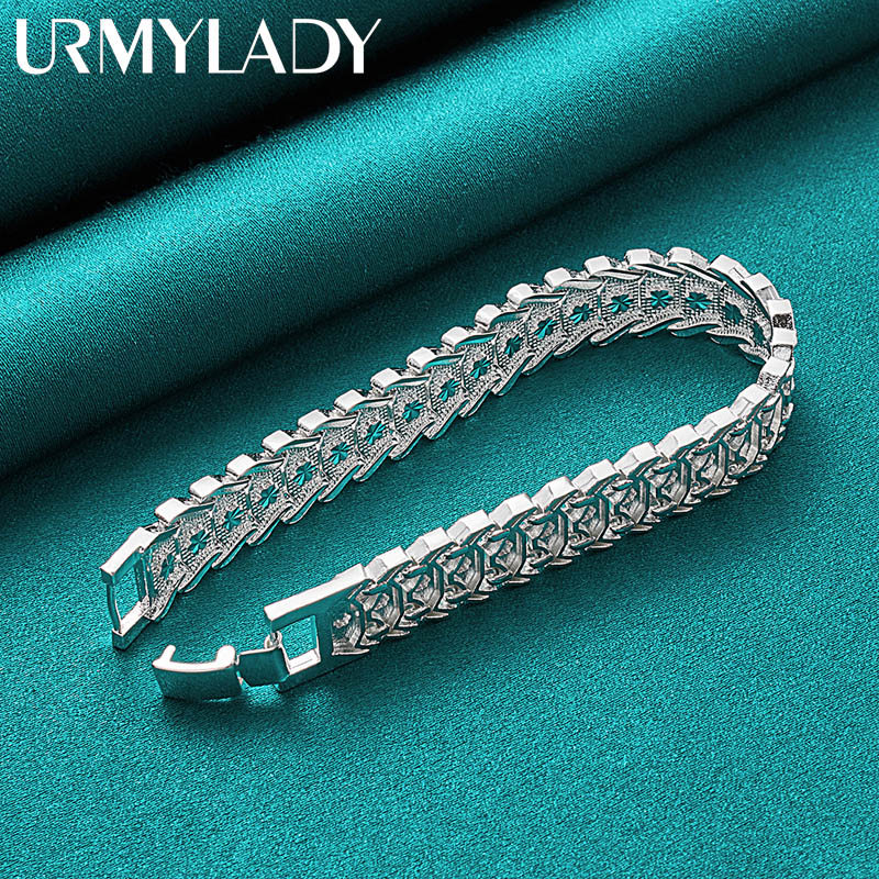 URMYLADY Vòng tay bạc 925 dành cho nam và nữ - Trang sức thời trang
