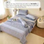 Bộ Chăn Hè Ga Chần Cotton Lụa 5 món tặng kèm vỏ ôm Memminbedding phong cách Hàn Quốc nhẹ nhàng