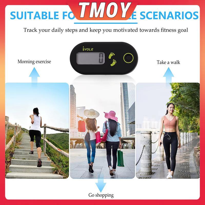 TMOY Kỹ Thuật Số Pedometer 3D Di Động Mini, Đếm Bước Cho Tập Thể Dục Nam Và Nữ
